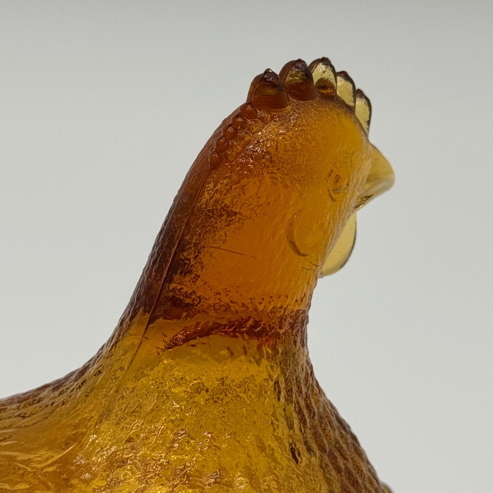 Amber Indiana Glass Hen on Nest Covered Dish Vintage Honey Brown - Picture 5 of 16